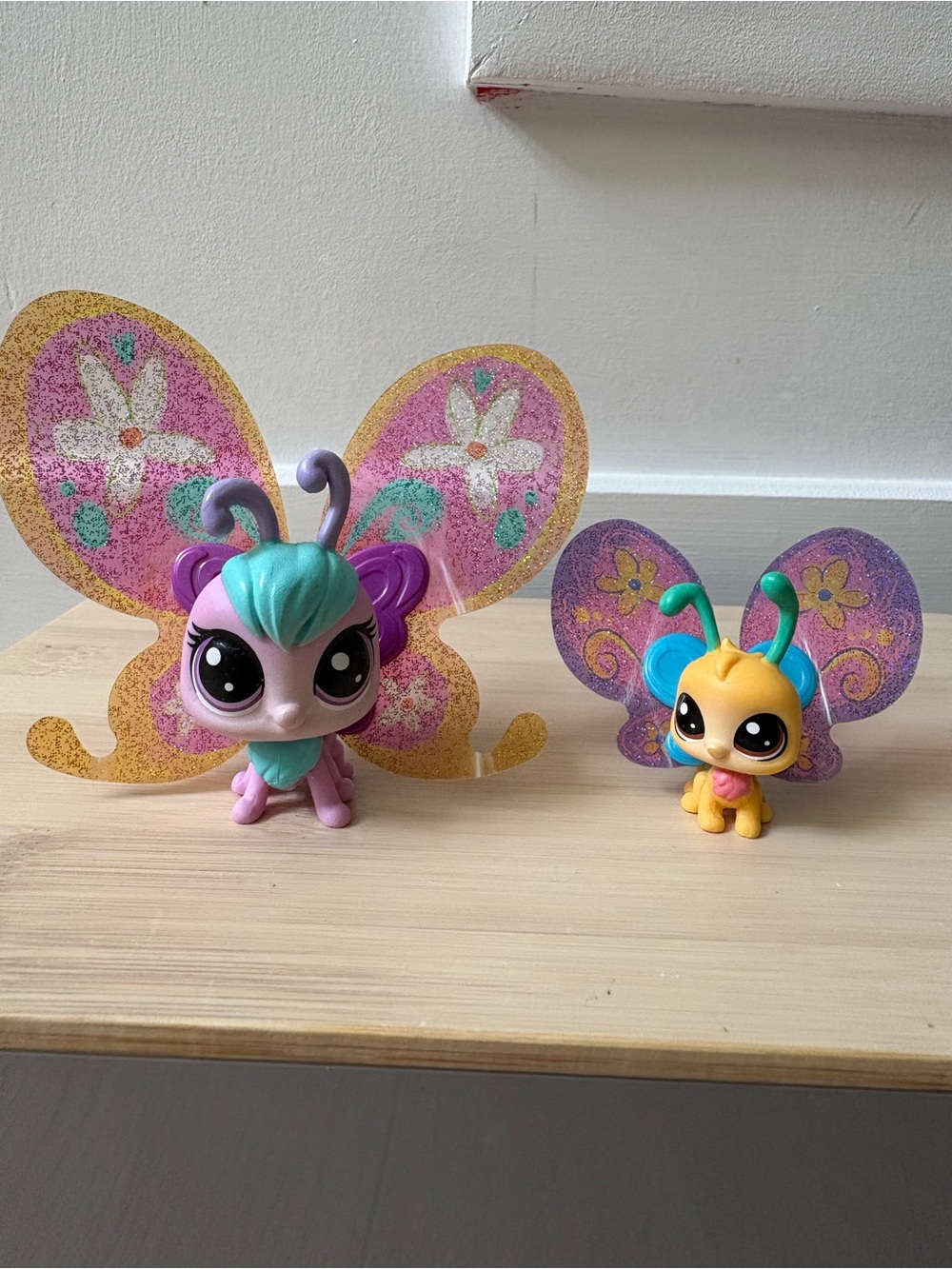 Littlest Pet Shop Butterfly Fairy Pets w/ Glitter Wings LPS Pair